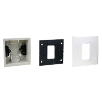72350-F 79250X45-N 79266X45-N Flush Mount Plastic Box, Frame & Plate. 22.5x45mm Opening.
